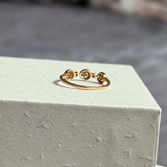 18k Rose Gold Ruby‎ Ring Size 5 - Picture 2 of 4